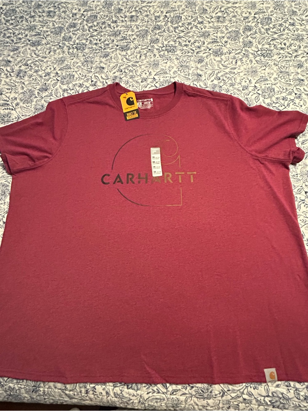Carhartt women’s Burgundy Logo Short-Sleeve Tee